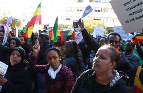 Photos Ethiopians Hold Protest Outside Saudi Embassy In