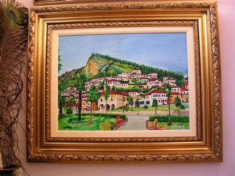 Berat City Albania Original Oil Painting Made By An Albanian
