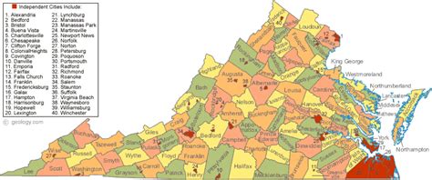 All Virginia Cities Map