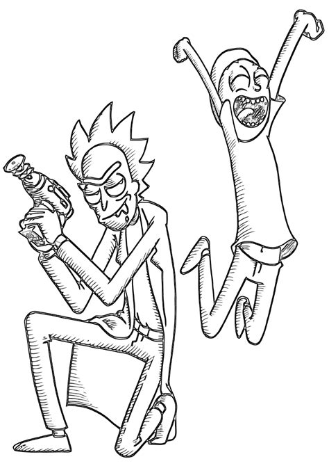 30 Cool Coloring Pages For Adults Rick And Morty Coloring Pages To