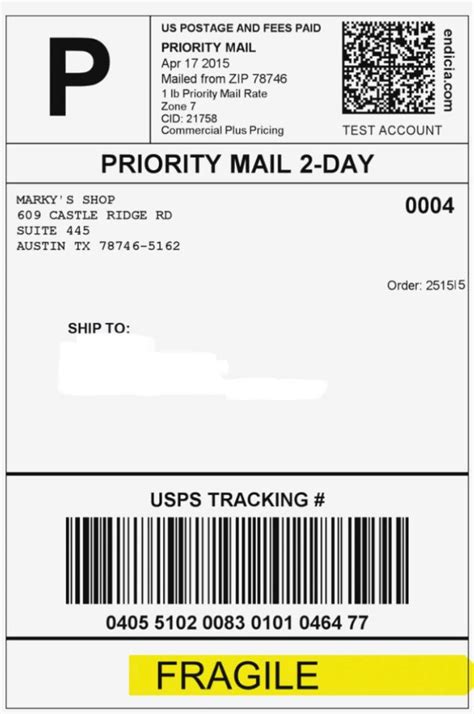 Fake Shipping Label For T Box Etsy Uk