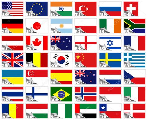 Flags Of The World Set — Stock Vector © Genestro 5122207