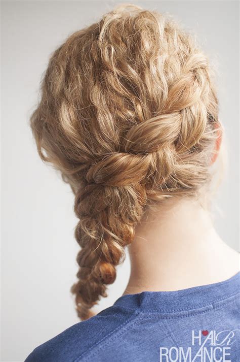 *start with straight to wavy hair; Curly side braid hairstyle tutorial - Hair Romance