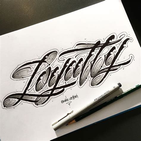 Loyalität - Custom Lettering - Tattoo | Tattoo lettering design, Chicano lettering, Tattoo lettering