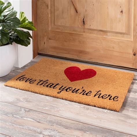 Love That Youre Here Doormat From Kirklands Door Mat Diy Door Mat