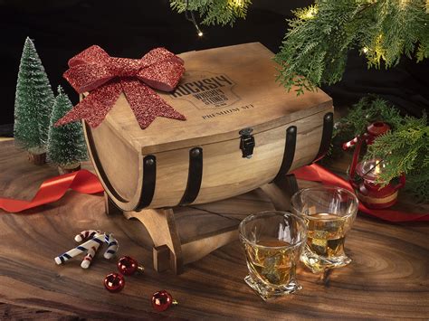 Whiskey Stones T Set For Men In Whiskey Half Barrel T Box 8