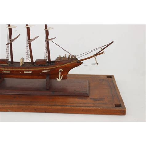 Ship Model In Glass Case Chairish