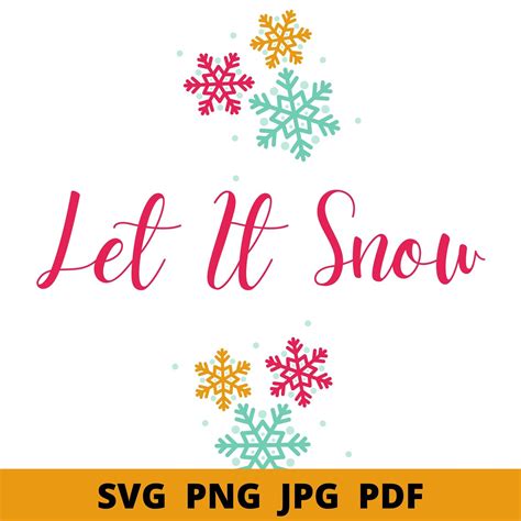 Let It Snow Svg File Christmas Svg Digital Download For Etsy Canada