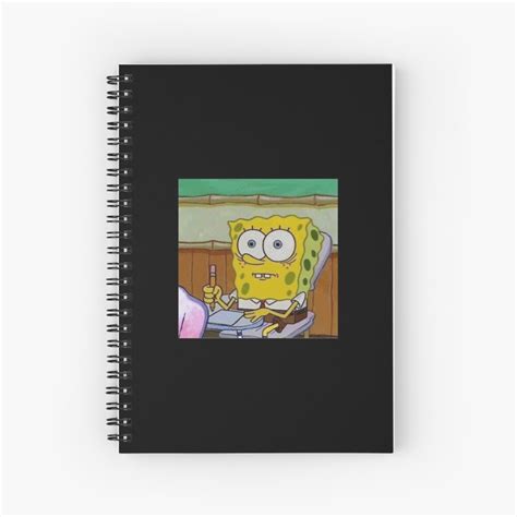 Spongebob Squarepants Blank Out Exam Shook Meme Spiral Notebook For