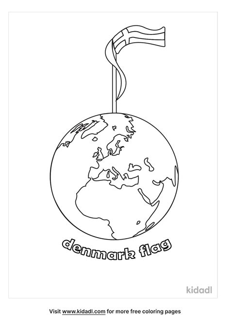 Free Denmark Flag Coloring Page Coloring Page Printables Kidadl
