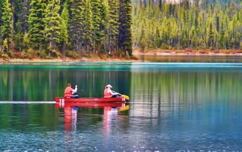 Canoe At Emerald Lake Yoho National Park Canadas Rocky Mountains