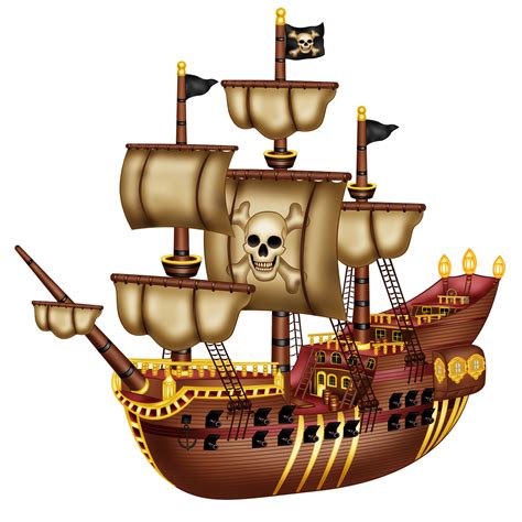Barco Pirata Animado Png Barco Pirata Dibujado A Mano Ilustracion De