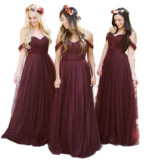 Maroon Bridesmaid Dresses The Dress Shop
