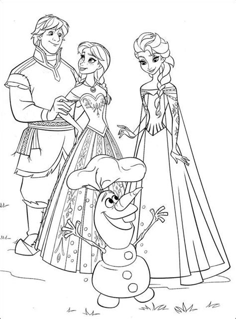 Desene De Colorat Cu Regatul De Gheata In Frunte Cu Printesa Elsa