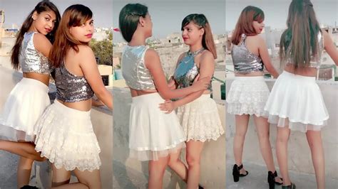 indian girl dance in mini skirt tik tok video 14 doli khan and manisha dancer new videos