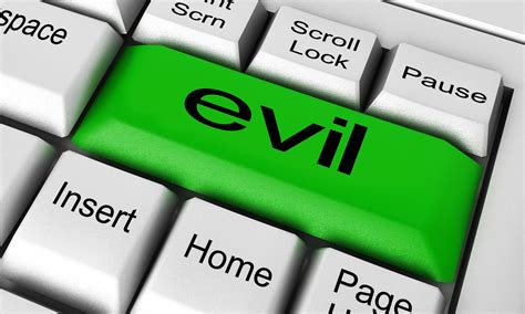 Evil Word On Keyboard Button 6027391 Stock Photo At Vecteezy