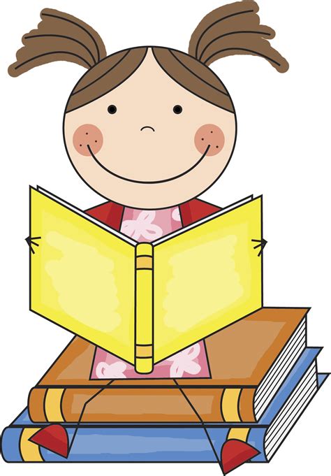 Child Reading Book Clip Art Clipart Image 2 Wikiclipart