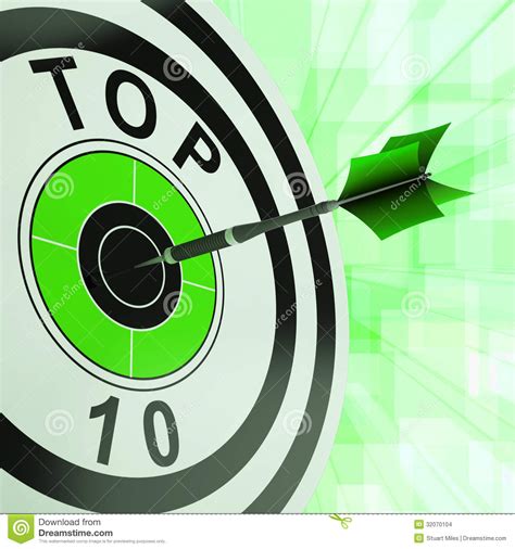 Top Ten Target Shows Successful Ranking Award Stock Illustration