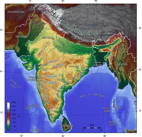 De la orden de santiago, san juan y calatrava. mapa físico india