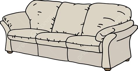 White Comfortable Sofa Cartoon Bed Canape Vector Cartoon Bed Canape