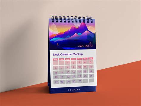 Free Table / Desk Calendar Mockup PSD | Designbolts