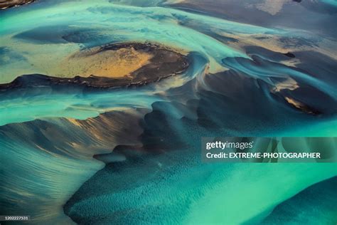 Beautiful Emeraldcolored Glacial Rivers Of Iceland Taken From A