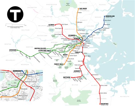 Metro Map Of Boston Metro Maps Of United States —