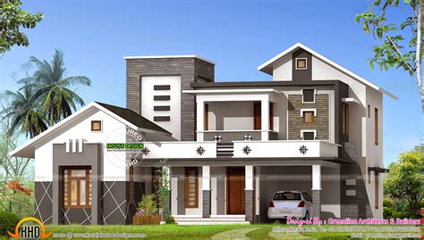2400 Sq Ft Mixed Roof House Kerala Home Design And Floor