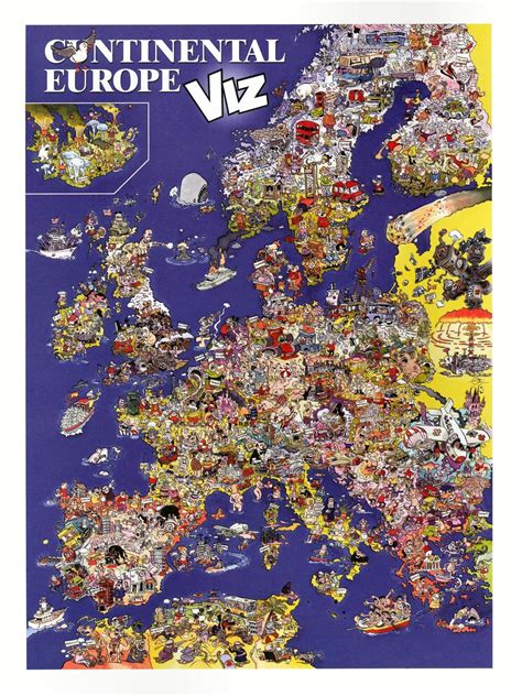 offensive map of europe by british satirical magazine viz [2400 x 3200] mapporn