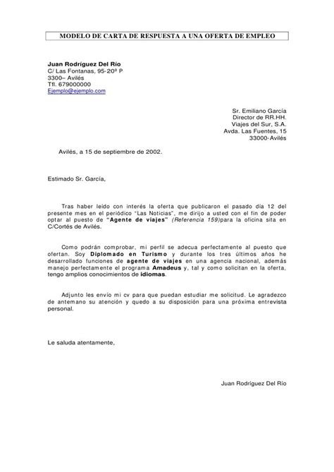 Peticion Carta De Empleo Ejemplo