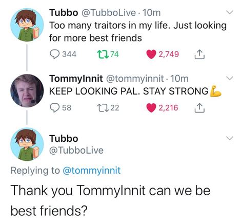Tommyinnit Tubbo We Are Best Friends Funny Memes Dream Baby