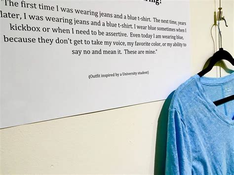 survivor art exhibit on sexual assault clothing at cook library learning commons gallery