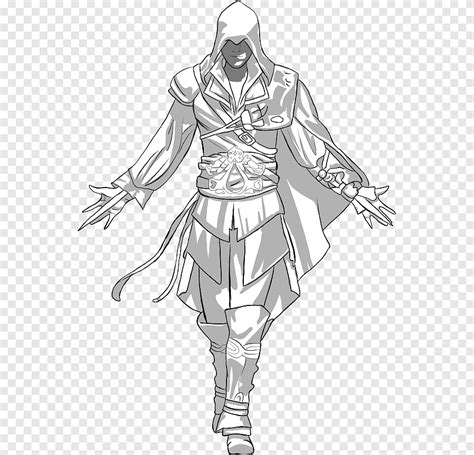 Ezio Auditore Drawing Assassin S Creed II Line Art Sketch Firenze Png