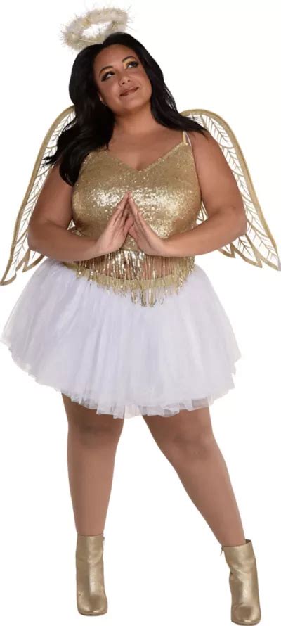 Adult Gilded Angel Costume Plus Size Party City