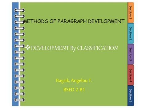 Paragraph Development By Classification