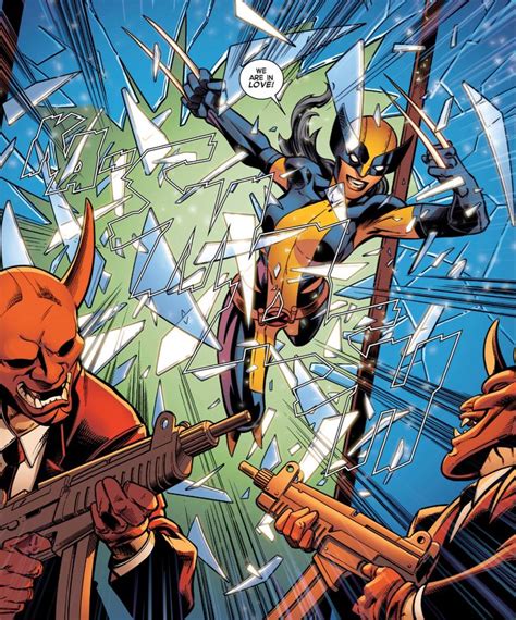 An Image Of A Comic Scene With The Bat And Wolverine