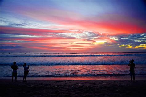 Hd Wallpaper Kuta Beach Bali Indonesia Sunset Leisure Enjoyable