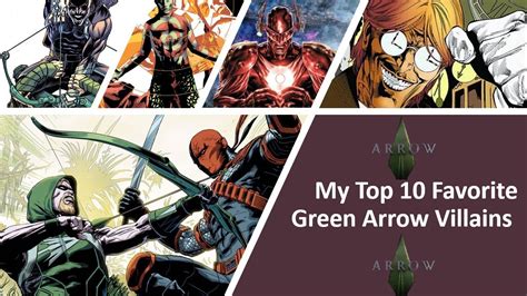 My Top 10 Favorite Green Arrow Villains Youtube