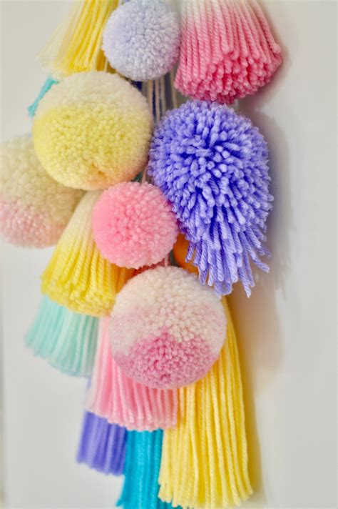 Yarn Tassels Pompom Wallhanging Nursery Decor Baby Shower