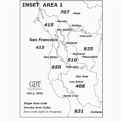 Area Codes In California Map Map