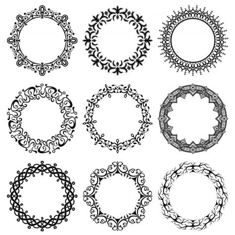 Collection Of Round Vintage Frames Eps Vector Uidownload