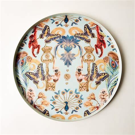Large serving bowl, cobalt swirl. Regal Monkeys Enamel Serving Tray | Tray, Coffee table ...