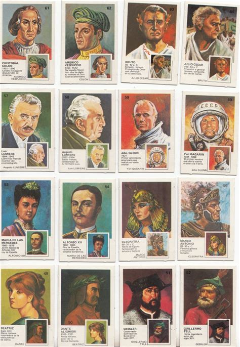 Madalenas Spain Famous People From History Set Of 90