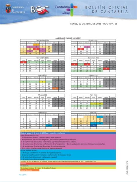 Calendario Escolar 2020 2021 Calendario Escolar