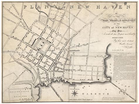 A rare and remarkable New Haven map, with Yale prominently featured