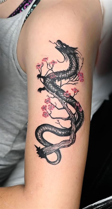 Discover 70 Dragon Tattoos With Cherry Blossoms Vn