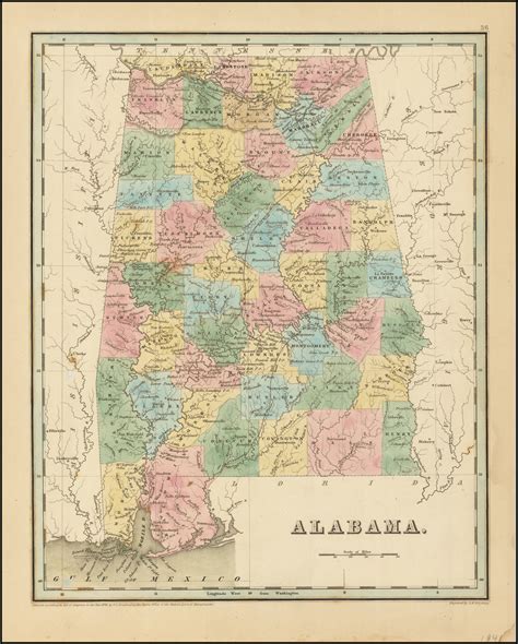 Alabama Barry Lawrence Ruderman Antique Maps Inc