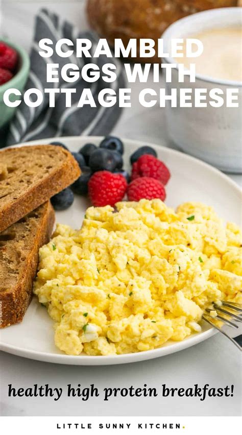 Fluffy Scrambled Eggs With Cottage Cheese Little Sunny Kitchen