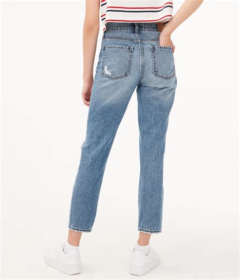 Real Denim High Waisted Ankle Mom Jean