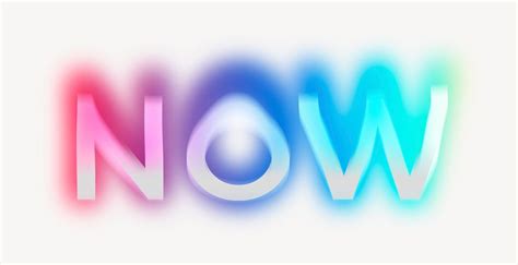 Now Word Neon Psychedelic Typography Free Photo Rawpixel